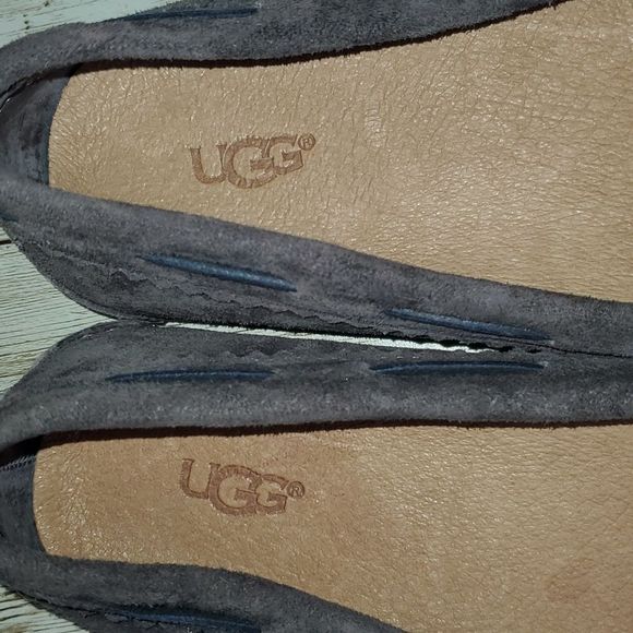 UGG Australia Meena II Moccasin Driving Loafers Slippers Grey & Blue Size 6 - Picture 7 of 10